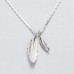 Wholesale Vantage Simple 925 Sterling Silver Leaf Necklace